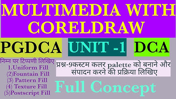 Create A Custom Color Palette In Coreldraw || DCA AND PGDCA EXAM|| @yuvacomputerstudy