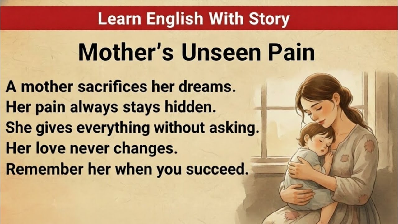 Learn English With Story: Mother’s Unseen Pain Level 3 English Listening & Speaking Practice