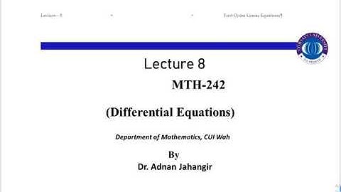 Linear First Order Differential Equations