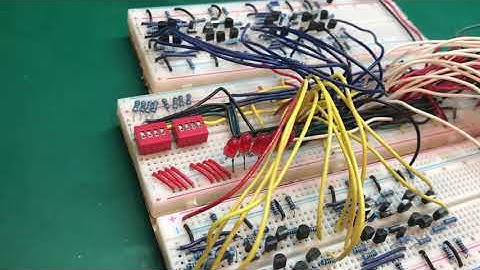 4 bit adder made from only transistors
