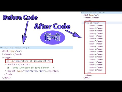 How to Add class on each character in a String | javascript | Hindi