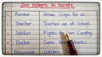 Community Helpers | Our Helpers from Society