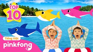 [TOP10] Cá Mập Con doo doo doo 🦈 Bài hát Baby Shark + Tuyển tập | Pinkfong! - Nhạc thiếu nhi