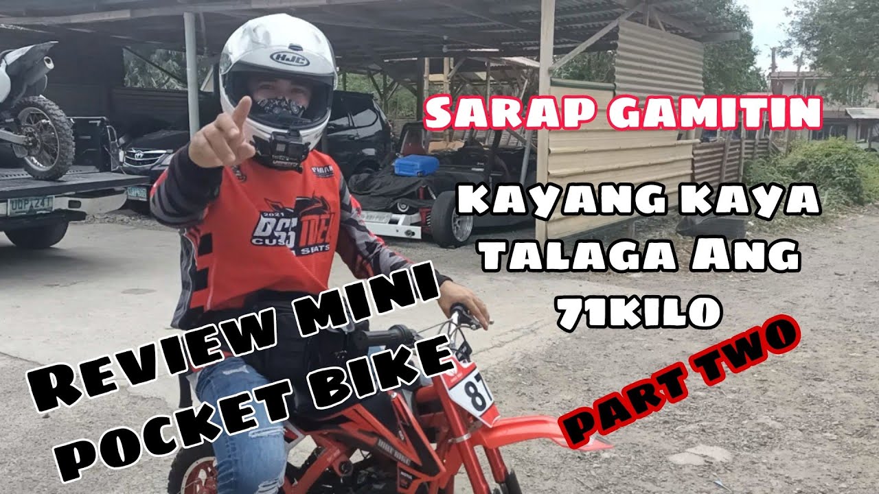 Mini pocket bike Enduro 49 cc Review part 2 YouTube