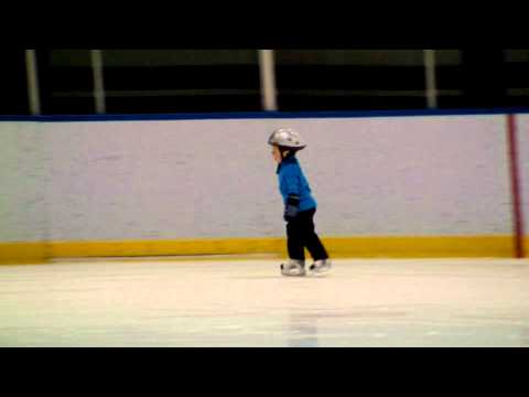 boy youth 3 years and 3 month speed skater learn speed skate skating