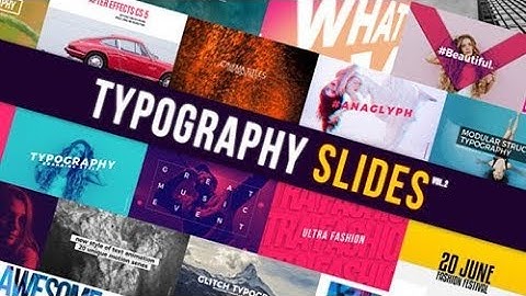 Videohive Typography Slides | AE Templates