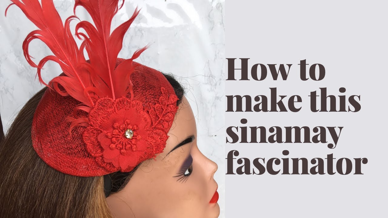 DIY SINAMAY FASCINATOR HOW TO MAKE THIS SINAMAY FASCINATOR YouTube