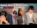 Kpop idol React to Small waist pretty face with a little but my friend has BIG Bank TikTok lol