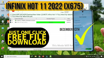 Infinix Hot 11 2022 (X675) FRP Bypass Just One Click Using Free File | All Infinix FRP Bypass