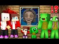 Jj and mikey family hide from scary teacher little nightmares  in minecraft maizen