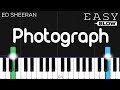 Ed Sheeran - Photograph | SLOW EASY Piano Tutorial