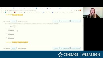 Homework Help Using the “Watch It” Feature in WebAssign