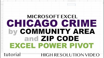 Chicago Crime Map by Community Area, Zip Code - Excel Power Pivot - Part 3