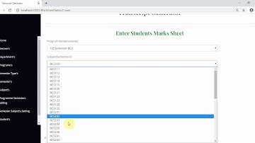 Transcript Generator Part 11 MarkSheet Design Controller ASP NET MVC C# C Sharp