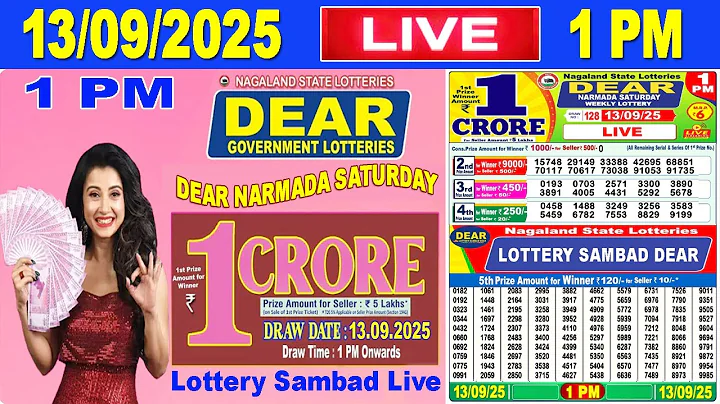 Nagaland Lottery Sambad Live 1pm 13.09.2025 | Lottery Live