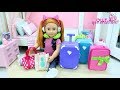 DOLL TRAVEL ROUTINE! PACKING FOR BEACH VACATION!