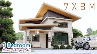 Fall in Love in this 3 Bedroom Loft House Design | 7 x 8 Meters House