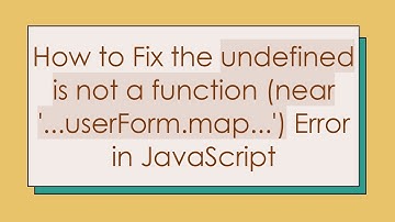 How to Fix the undefined is not a function (near 
