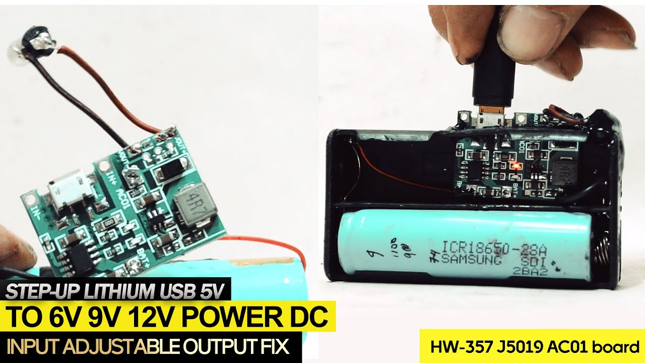 Lithium Ion battery to 5V 1A battery pack module only outputting