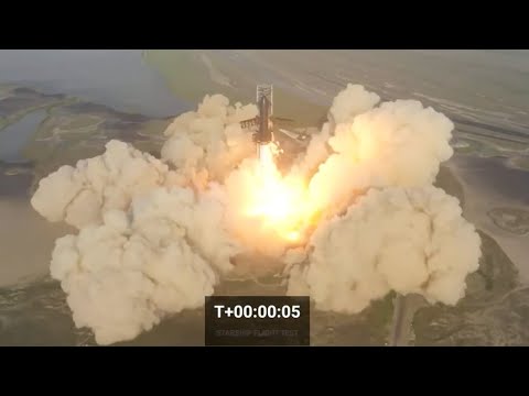 Replay! SpaceX launches Starship and Super Heavy for first time, ends in RUD