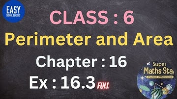ICSE Class 6 Ch :16 Ex : 16.3 Full Super maths star
