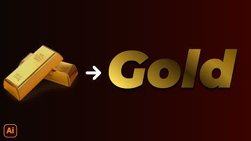 How to Create Editable Gold Gradient Text Effect in Illustrator Tutorial New 2024 Free Download File