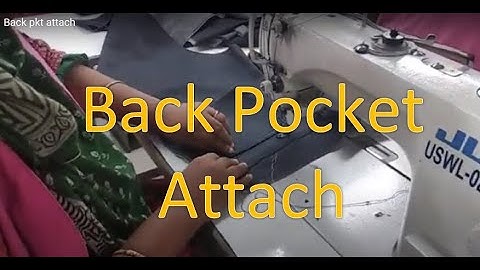 How to back pocket attach, bk pkt attach, Sewing Process of  Pocket Join, how to sew bk pocket