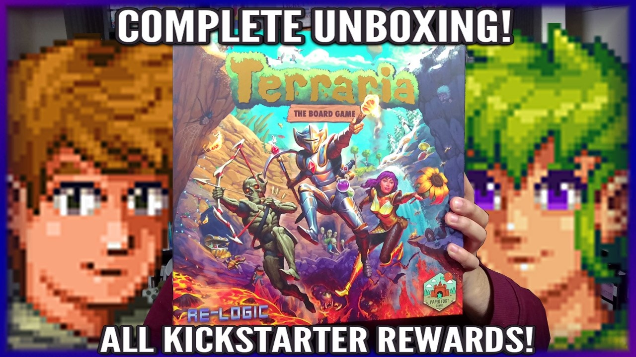Terraria Board Game: Unboxing the MASSIVE Hellstone Edition 
