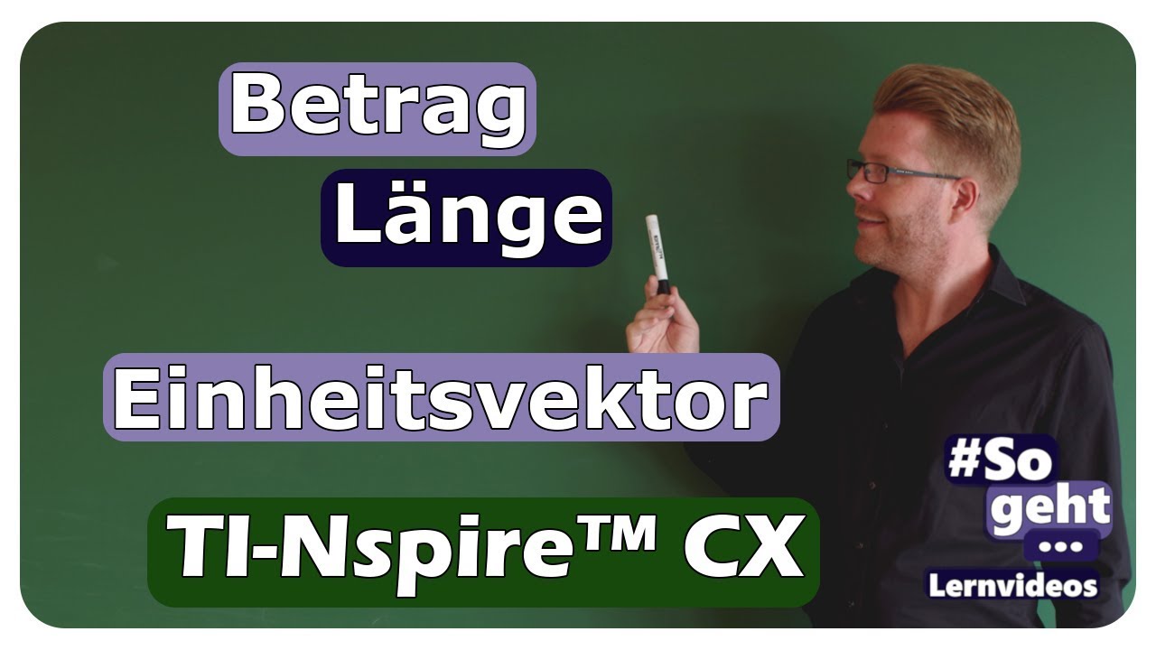 Vorschaubild zum Lernvideo "TI-Nspire™ CX CAS - Einheitsvektor - einfach und anschaulich erklärt"