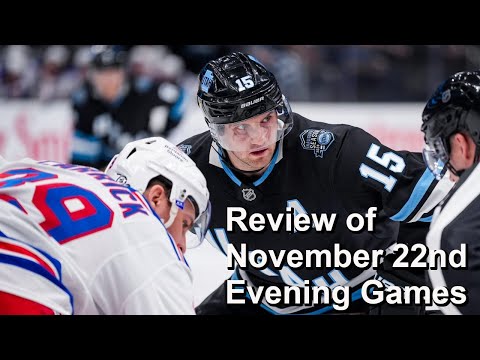 Review of November 22nd Evening NHL Games
