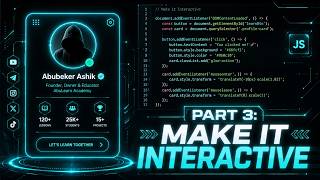 Add JavaScript Interactivity in 5 Minutes | HTML, CSS & JS Project Tutorial (Part 3)
