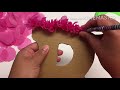 How to make 3D letter art for baby shower, baptism and birthday. DIY 3D letter for room decor.