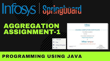 Aggregation Assignment - 1 | Programming Using Java | Infosys Springboard