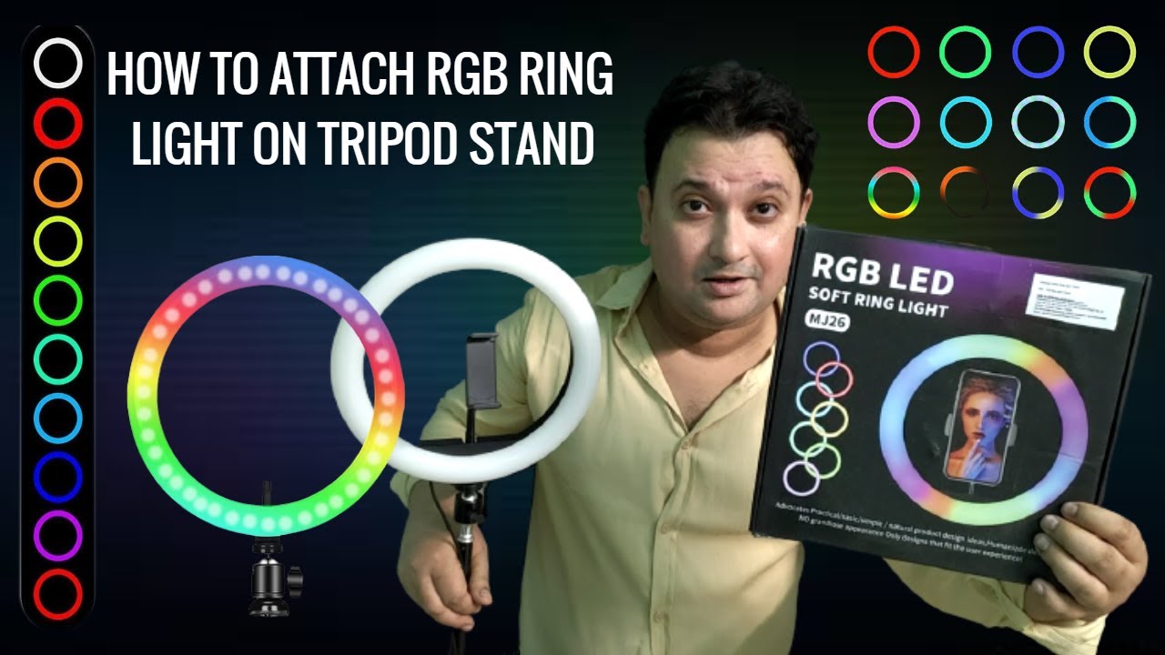 🌈🌈Unboxing & How To Set Up RGB Ring Light With Tripod Stand And Phone  Holder | Rajdeep Mukherjee - YouTube