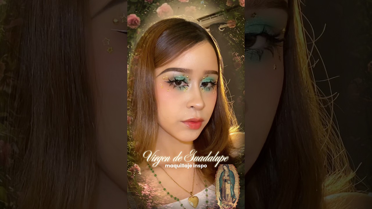 maquillaje inspirado en la virgen de Guadalupe🇲🇽✨ #makeup #makeuptutorial #beauty #mexico #fypシ