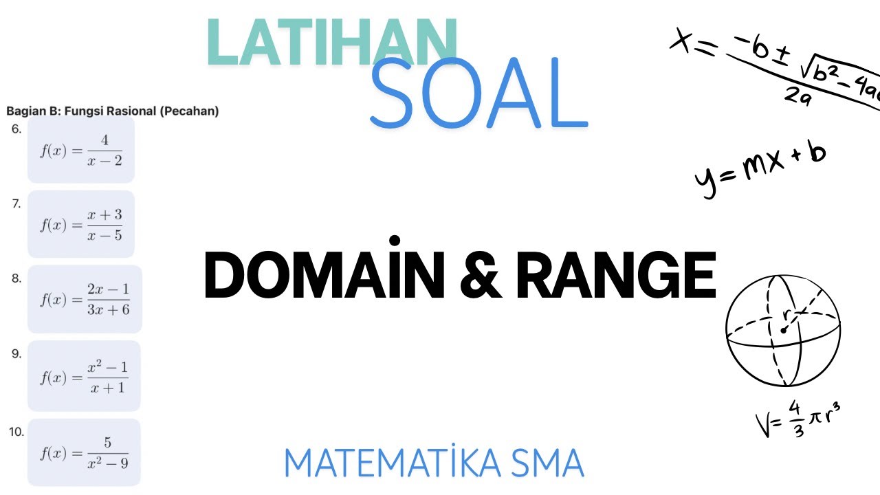 Domain dan Range Fungsi Pecahan, Matematika SMA