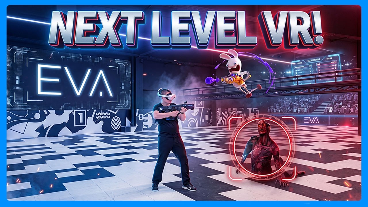 Vergiss dein Wohnzimmer: Next-Level VR in der EVA Arena - YouTube