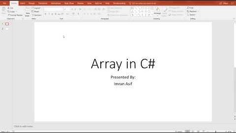 Lesson 10: What is Array in c sharp? (URDU/HINDI)