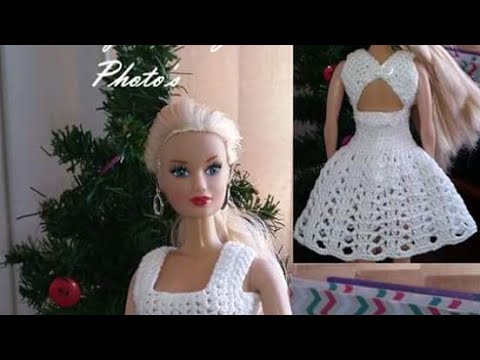 vestidos tejidos a crochet para barbie