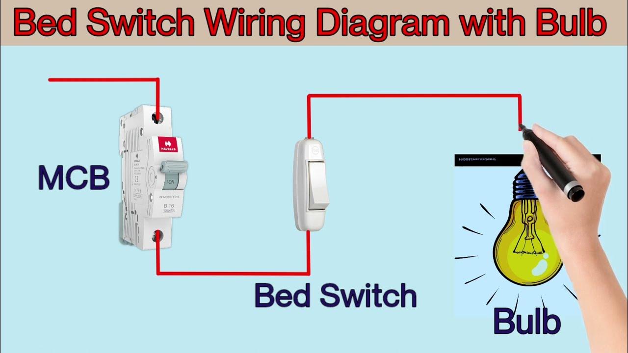 How to make bed switch wiring Diagram | bed switch connection with MCB