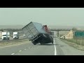Semi truck tips over in high winds on Oklahoma interstate