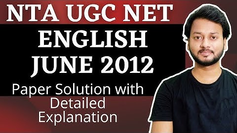 UGC NET ENGLISH June 2012 Paper Solution With Detailed Explanation by AKSRajveer Sir