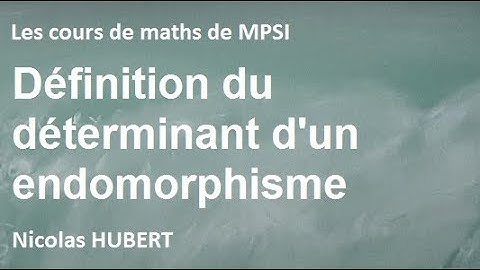 Définition du déterminant d