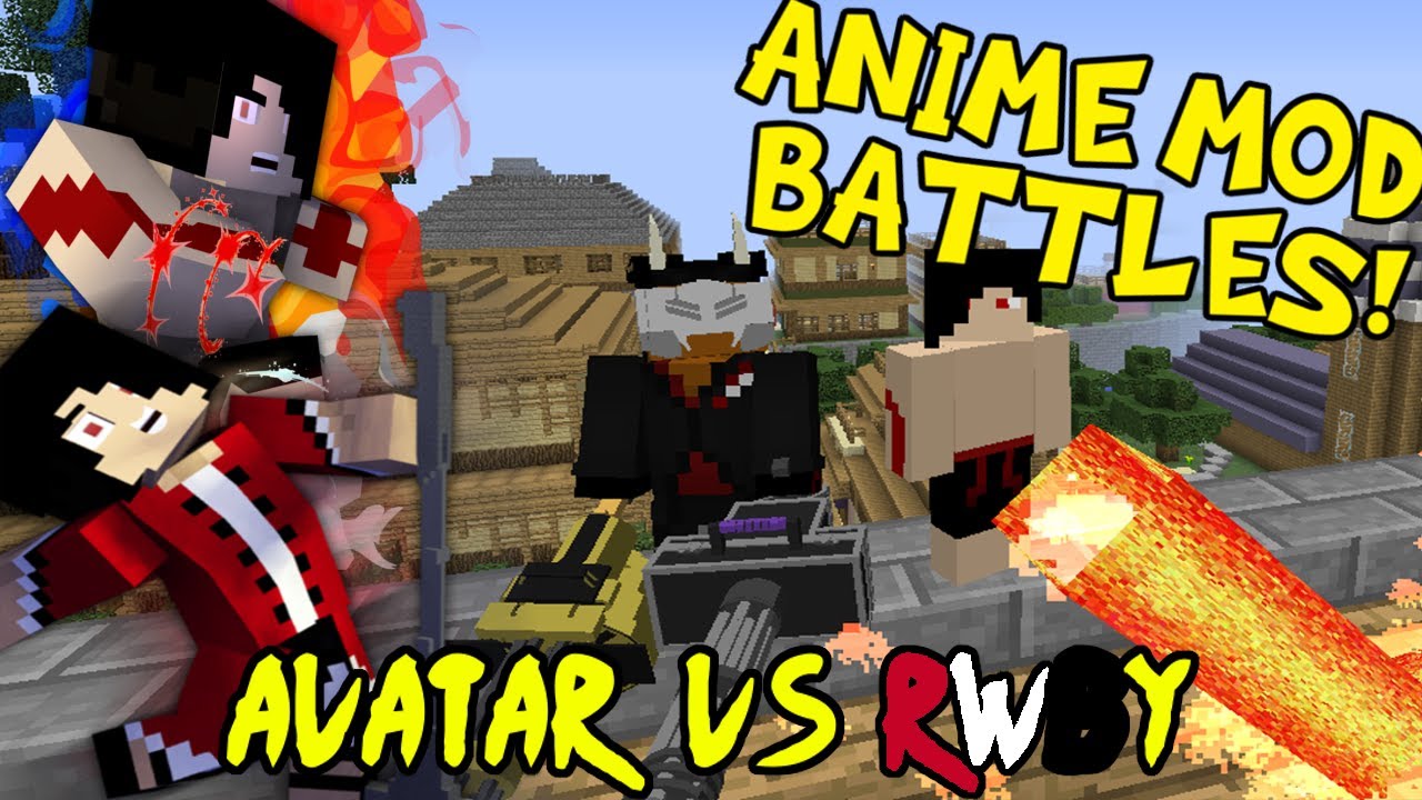THE AVATAR VS THE HUNTSMAN! || Minecraft Anime Mod Battles #4 (Avatar ...