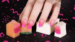 موضة المناكير المتدرّج بنوعين من الإسفنج | Gradient nails with 2 types of sponges