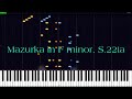 Mazurka in F minor, S.221a - Franz Liszt | Piano Tutorial