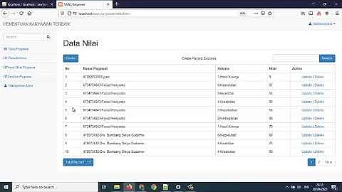 Sistem Pendukung Keputusan Pemilihan Karyawan Terbaik Dengan Metode SAW (Source code)