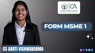 Form MSME 1 | CS Aarti Vishwakarma