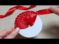 Super Easy Ribbon Flower Making with Paper - Amazing Trick - Hand Embroidery Flowers - Sewing Hack