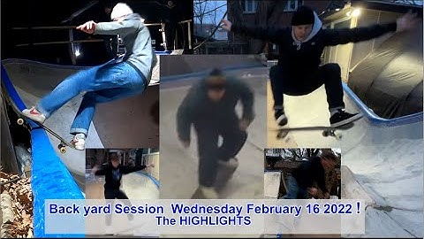 Backyard mini ramp session  February 16 2022